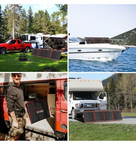 Solární panely rozkládací přenosné s PWM regulátory 660W 12V/24V 3ks 212x73cm - do auta / na kempování | Filson Store