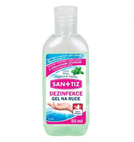 Dezinfekční gel na ruce / dezinfekce Sanitiz 50ml - parfém máta / obsahuje Aloe Vera | Filson Store