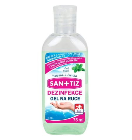 Dezinfekční gel na ruce / dezinfekce Sanitiz 75ml - parfém máta / obsahuje Aloe Vera | Filson Store