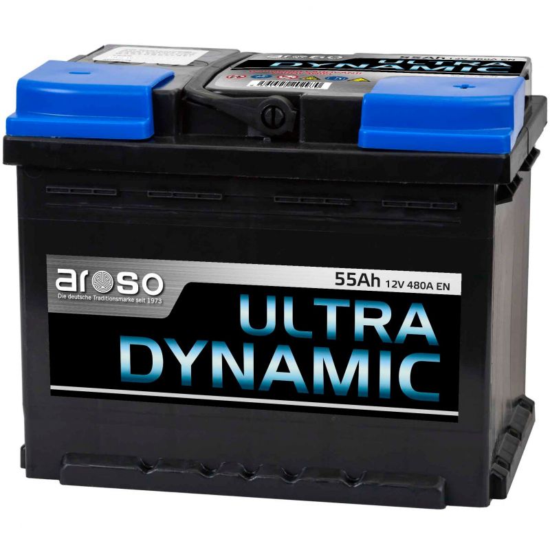 Levně Autobaterie / akumulátor kyselino-olověný Aroso Ultra Dynamic 12V 55Ah 480A EN