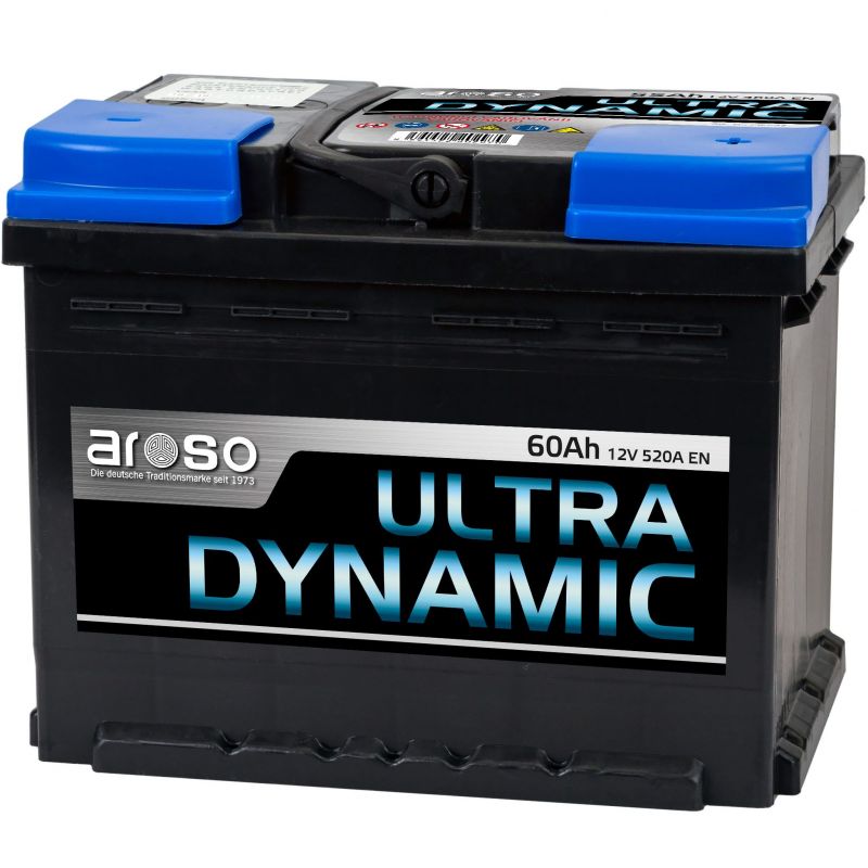 Autobaterie / akumulátor kyselino-olověný Aroso Ultra Dynamic 12V 60Ah 520A EN | Filson Store