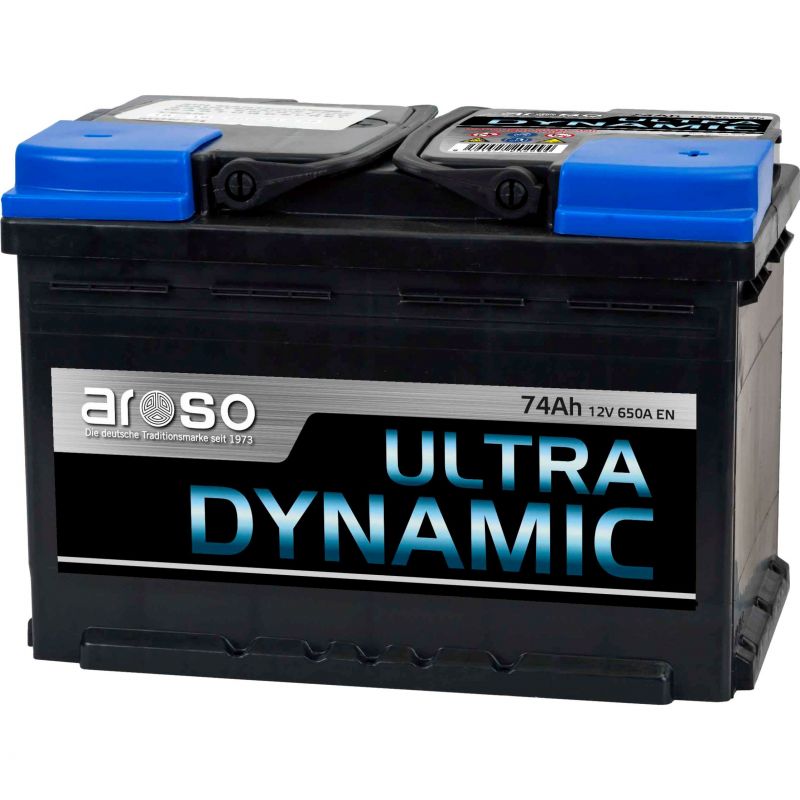 Levně Autobaterie / akumulátor kyselino-olověný Aroso Ultra Dynamic 12V 74Ah 650A EN