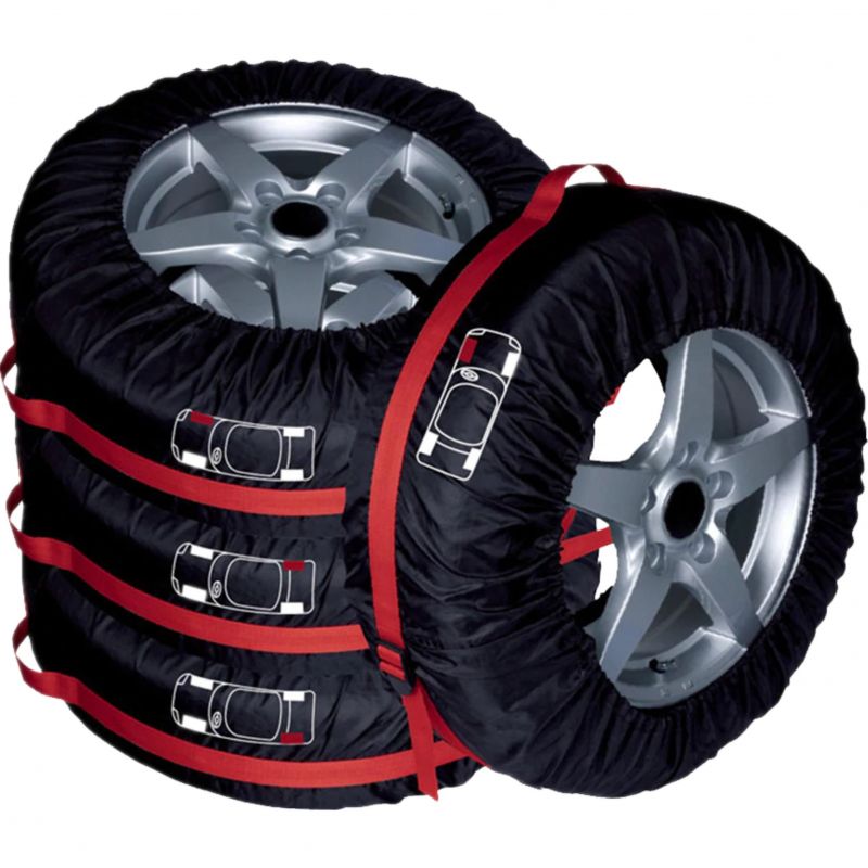 Přenosná textilní pouzdra / návleky na uskladnění 4ks pneu - osobní vozy 14-16 palců