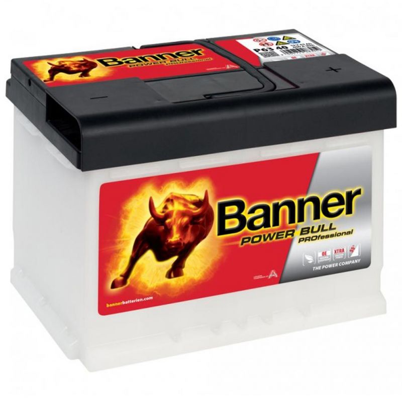 Autobaterie / akumulátor kyselino-olověný Banner Power Bull Professional 12V 63Ah P6340