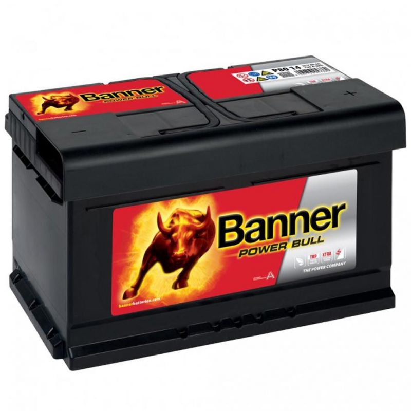 Autobaterie / akumulátor kyselino-olověný Banner Power Bull 12V 80Ah P8014