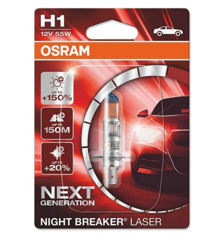 Autožárovka Osram Night Breaker Laser Next Generation H1 12V 55W P14.5s - blister 1ks | Filson Store