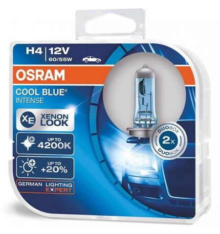 Autožárovka Osram Cool Blue Intense H4 12V 60/55W P43t - plastový box 1ks | Filson Store