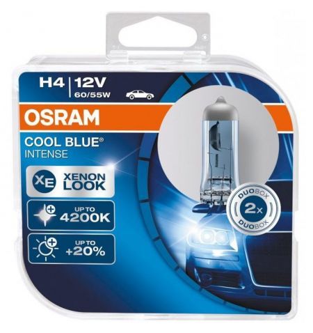 Autožárovky Osram Cool Blue Intense H4 12V 60/55W P43t - plastový box 2ks | Filson Store