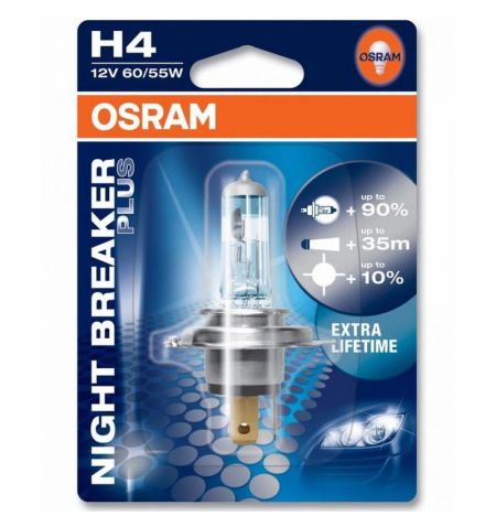 Autožárovka Osram Night Breaker Plus H4 12V 60/55W P43t - blister 1ks | Filson Store