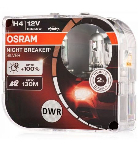 Autožárovky Osram Night Breaker Silver H4 12V 60/55W P43t - plastový box 2ks | Filson Store
