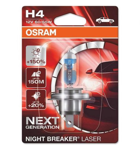 Autožárovka Osram Night Breaker Laser Next Generation H4 12V 60/55W P43t - blister 1ks | Filson Store