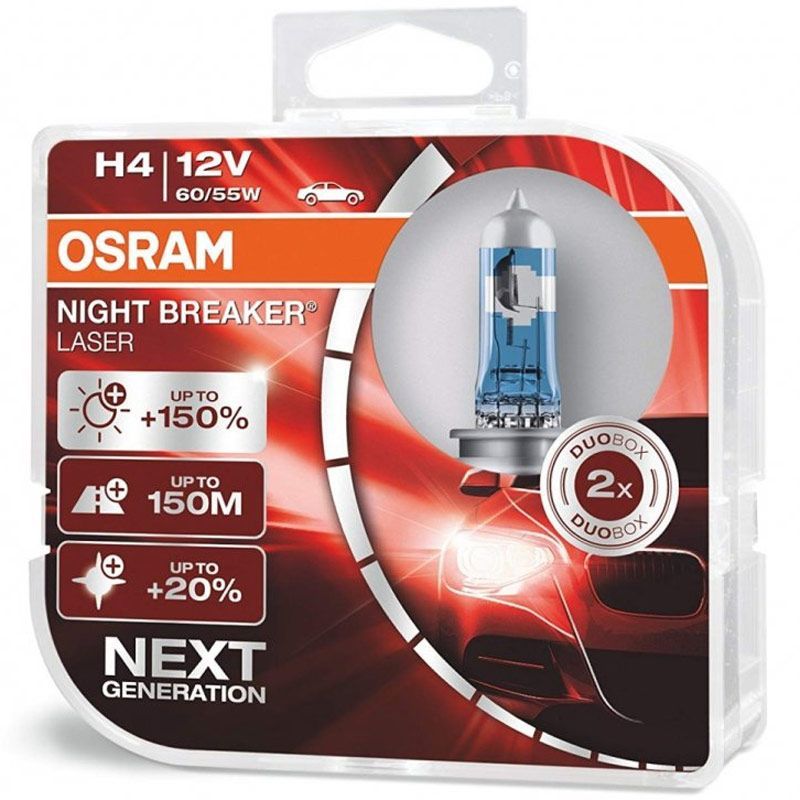 Autožárovky Osram Night Breaker Laser Next Generation H4 12V 60/55W P43t - plastový box 2ks