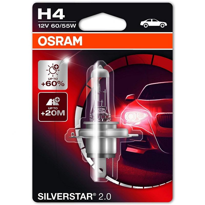 Autožárovka Osram Silverstar H4 12V 60/55W P43t - blister 1ks