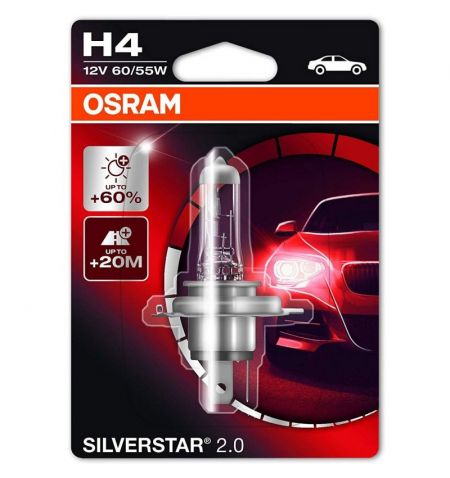 Autožárovka Osram Silverstar H4 12V 60/55W P43t - blister 1ks | Filson Store