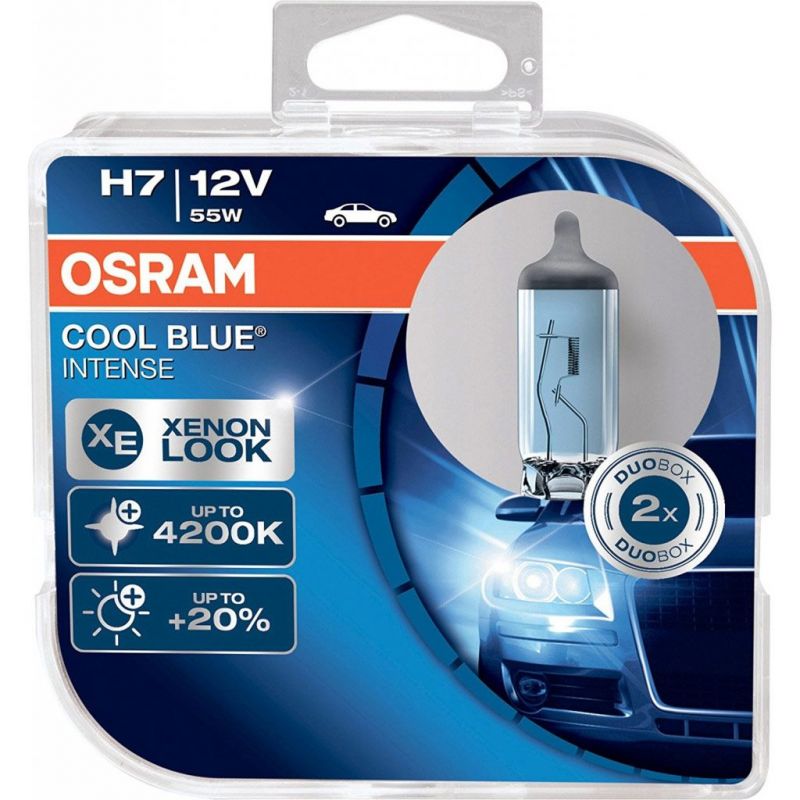 Autožárovky Osram Cool Blue Intense H7 12V 55W PX26d - plastový box 2ks