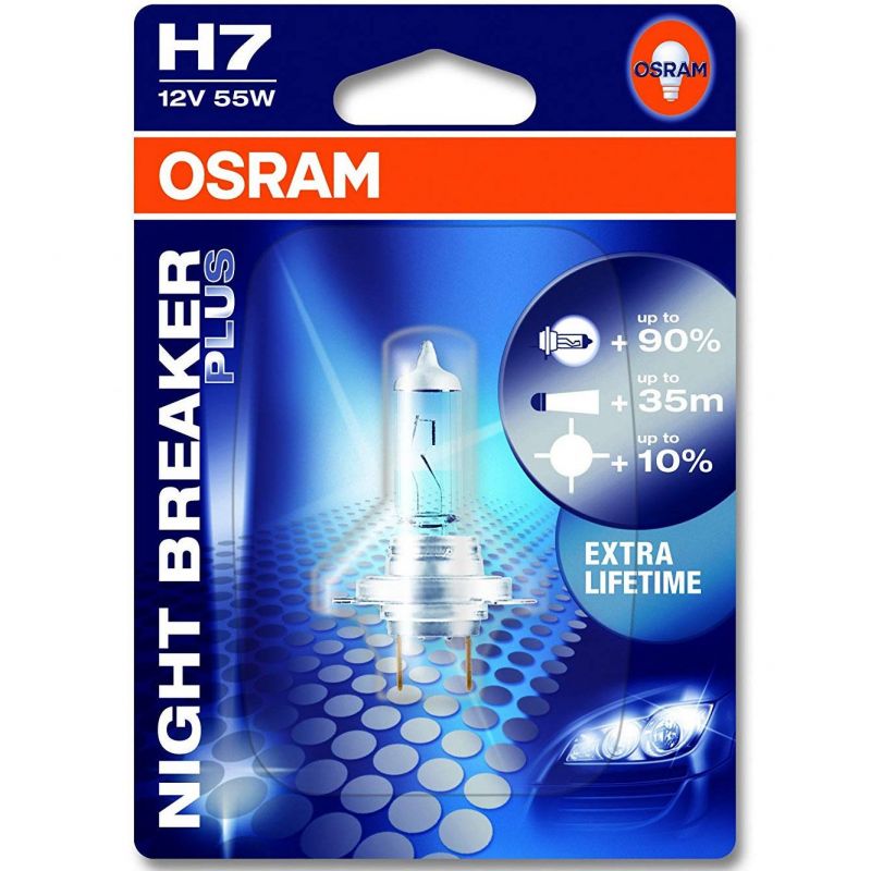 Levně Autožárovka Osram Night Breaker Plus H7 12V 55W PX26d - blister 1ks