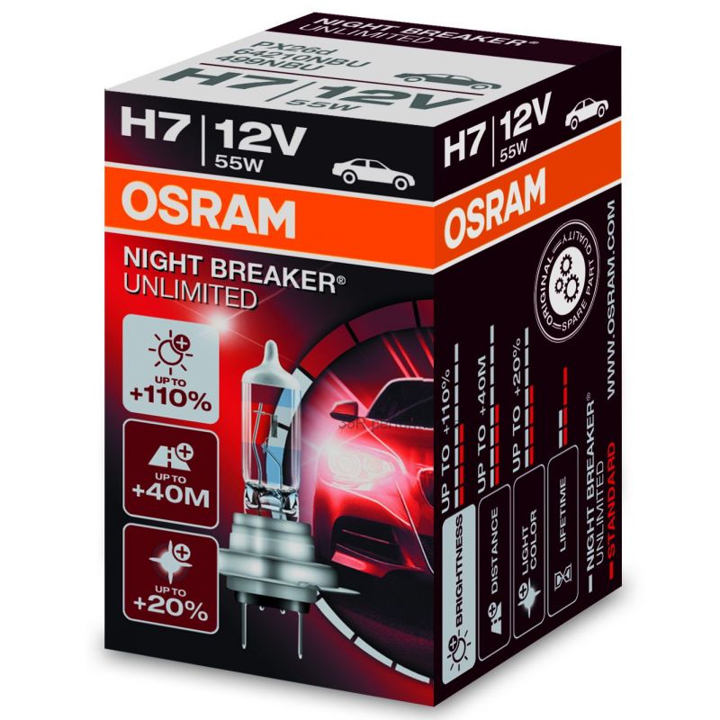 Levně Autožárovka Osram Night Breaker Unlimited H7 12V 55W PX26d - krabička 1ks
