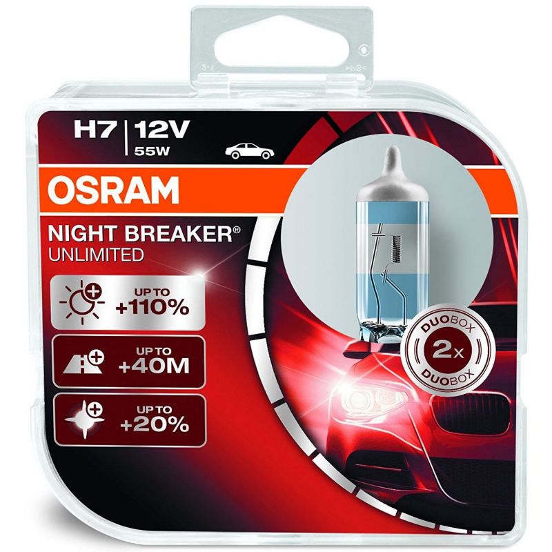 Autožárovky Osram Night Breaker Unlimited H7 12V 55W PX26d - plastový box 2ks