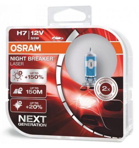 Autožárovky Osram Night Breaker Laser Next Generation H7 12V 55W PX26d - plastový box 2ks | Filson Store