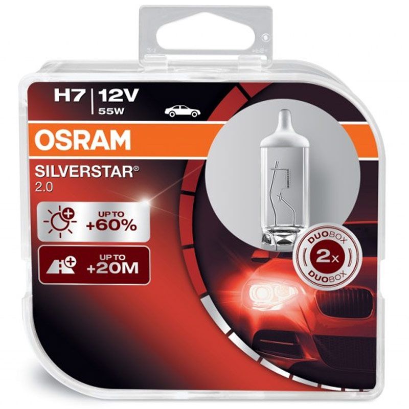 Autožárovky Osram Silverstar H7 12V 55W PX26d - plastový box 2ks