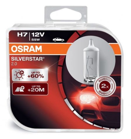 Autožárovky Osram Silverstar H7 12V 55W PX26d - plastový box 2ks | Filson Store