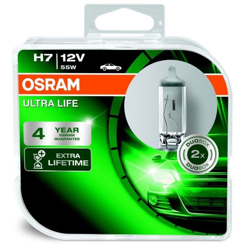 Autožárovky Osram Ultra Life H7 12V 55W PX26d - plastový box 2ks