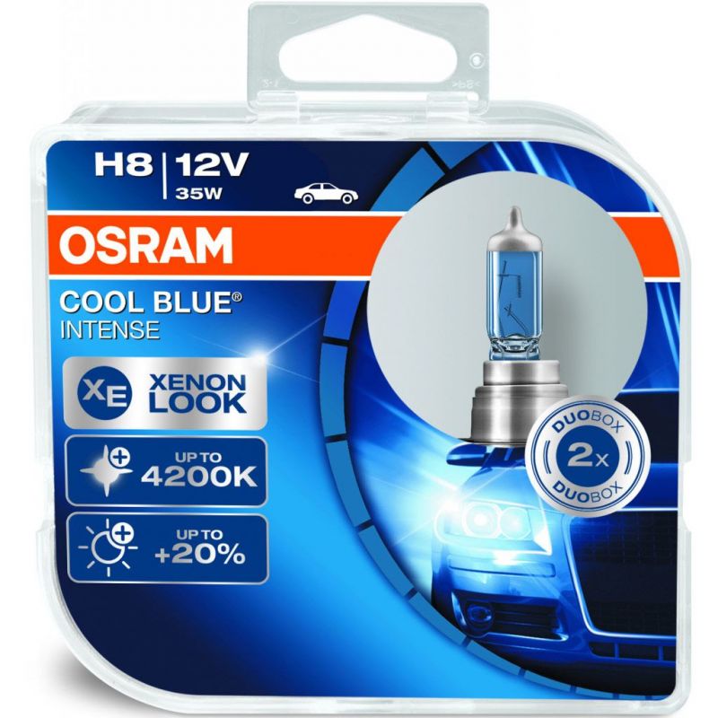 Autožárovky Osram Cool Blue Intense H8 12V 35W PGJ19-1 - plastový box 2ks