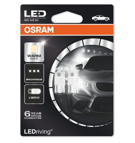 Autožárovka LED diodová Osram LEDriving SL W5W 12V 1W W2.1x9.5d - teplá bílá / blister 2ks | Filson Store