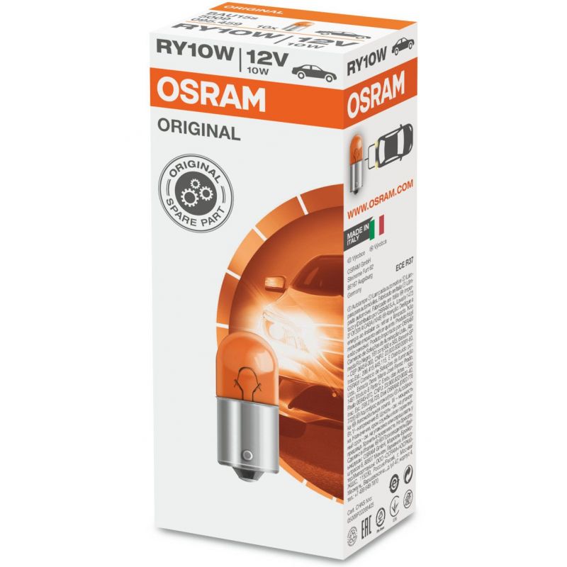 Autožárovka Osram Original RY10W 12V 10W BA15s - oranžová / krabička 1ks