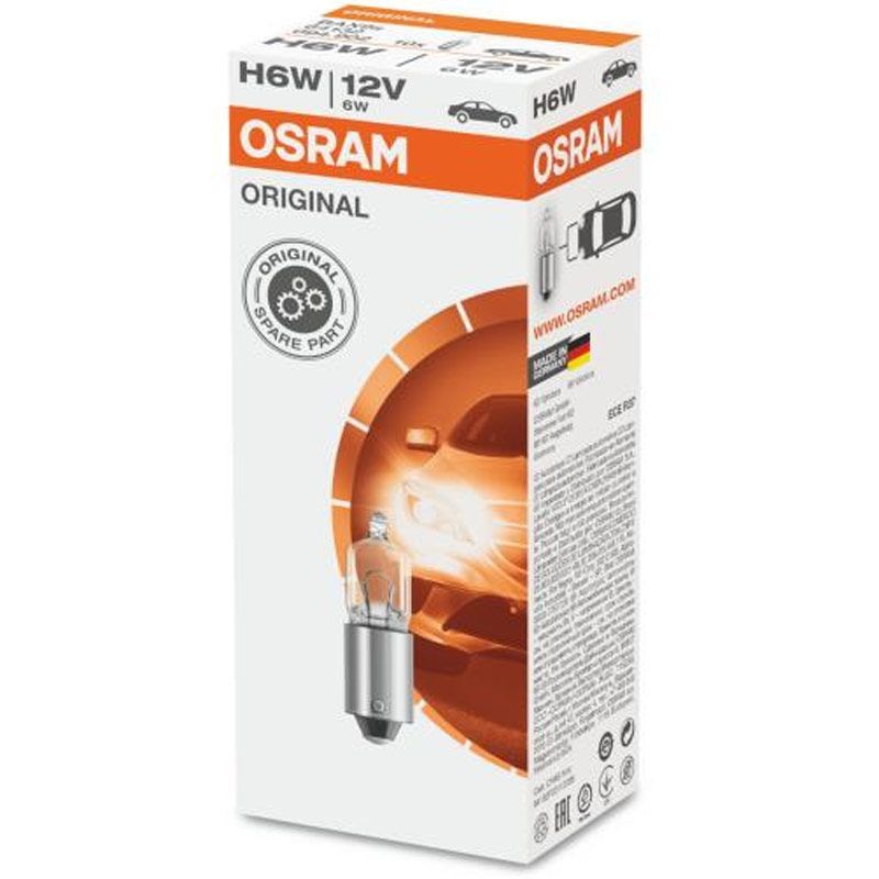 Autožárovka Osram Original H6W 12V 6W BAX9s - krabička 1ks
