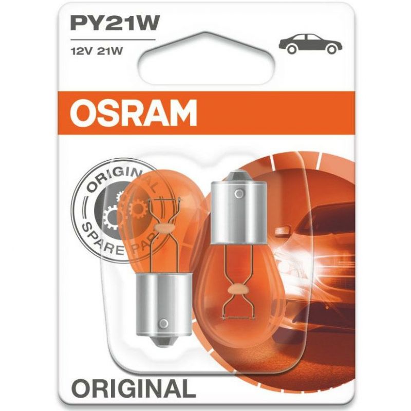 Autožárovka Osram Original PY21W 12V BAU15s - oranžová / blister 2ks