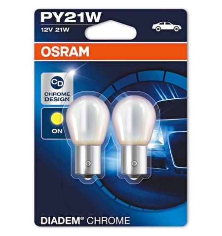 Autožárovka Osram Original PY21W 12V BAU15s - oranžová / chromová baňka / blister 2ks | Filson Store