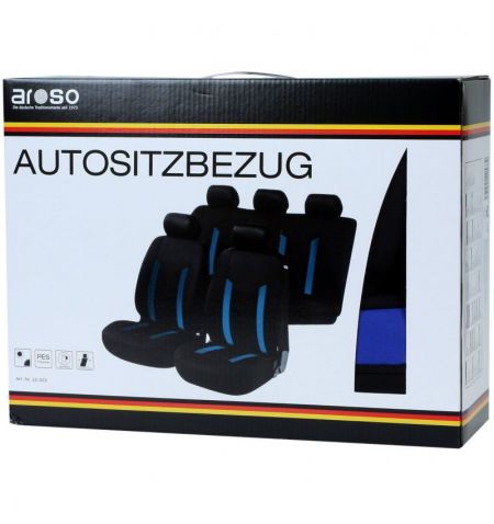 Autopotahy sedadel na celé vozidlo s bočními airbagy v sedadlech - Aroso sada 9 dílů - modré / černé | Filson Store
