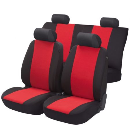 Autopotahy sedadel na celé vozidlo s bočními airbagy v sedadlech - Walser Flash sada 9 dílů - červené / černé | Filson Store