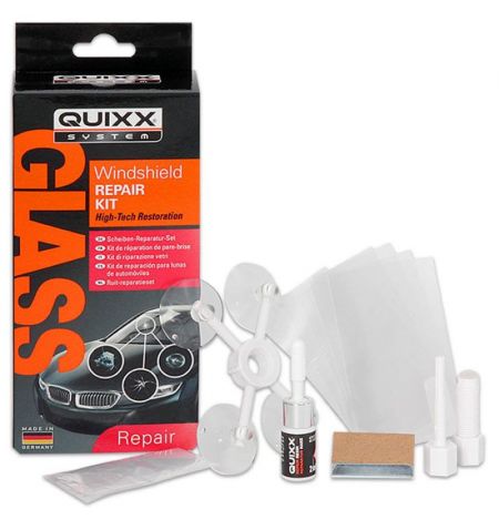 Oprava prasklin a děr po kamínkách ve skle auta Quixx Glass Windshield Repair Kit | Filson Store