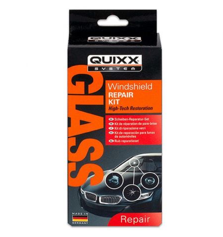 Oprava prasklin a děr po kamínkách ve skle auta Quixx Glass Windshield Repair Kit | Filson Store