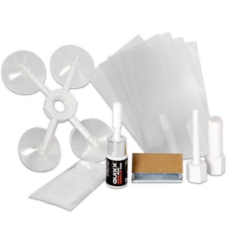 Oprava prasklin a děr po kamínkách ve skle auta Quixx Glass Windshield Repair Kit | Filson Store