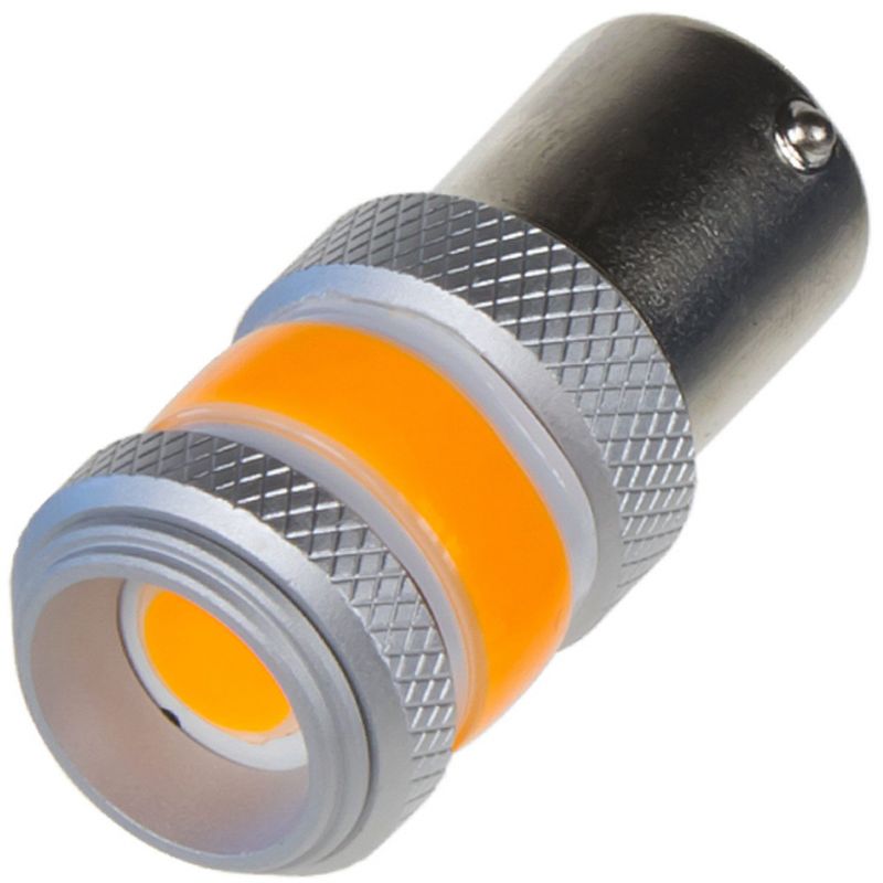Žárovka LED diodová 9-60V / BAU15S / oranžová / COB Chip-on-Board 360 stupňů / 12W