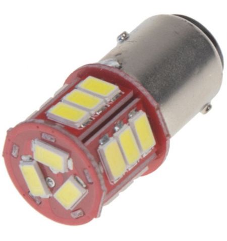 Žárovka LED diodová 12-24V / BAY15D dvouvlákno 21/5W / bilá / 18x LED 5730SMD | Filson Store