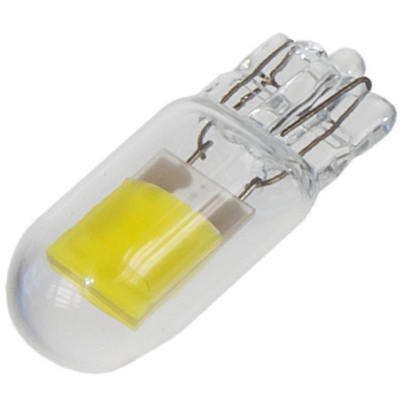 Žárovka LED diodová 12V / T10 W5W / bílá / COB Chip-on-Board / celosklo