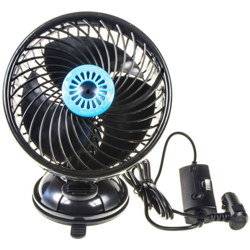 Ventilátor 12V na přísavku / s ionizátorem 150mm