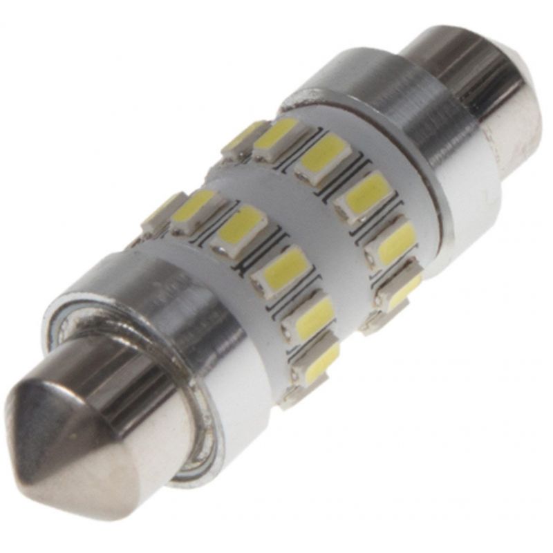 Žárovka LED diodová 12V / sufit 39mm / bílá / 24x LED 3014SMD