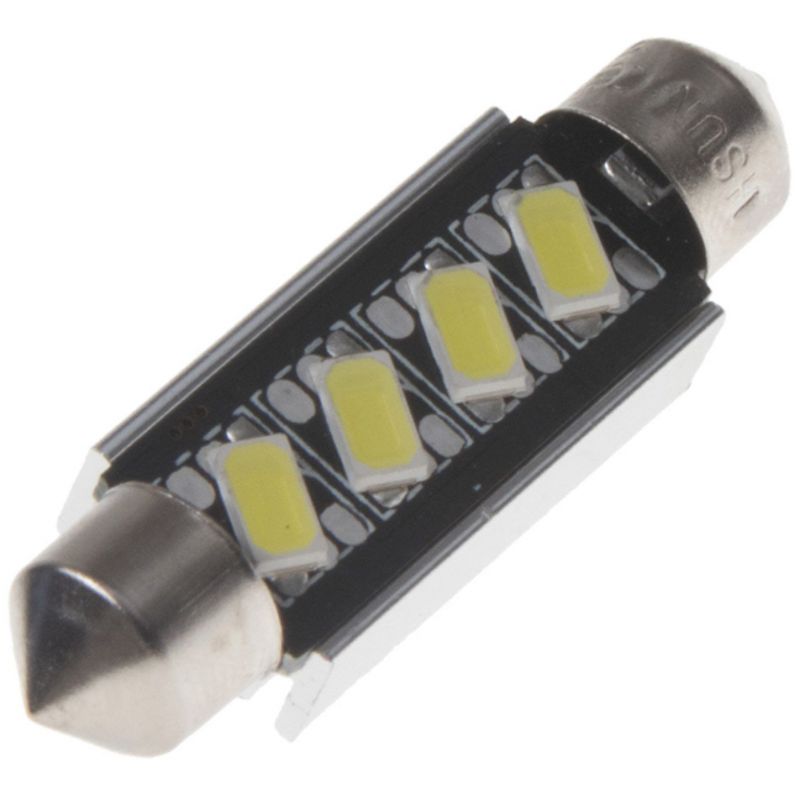 Žárovka LED diodová 12V / sufit 42mm / bílá / 4x LED 5630SMD