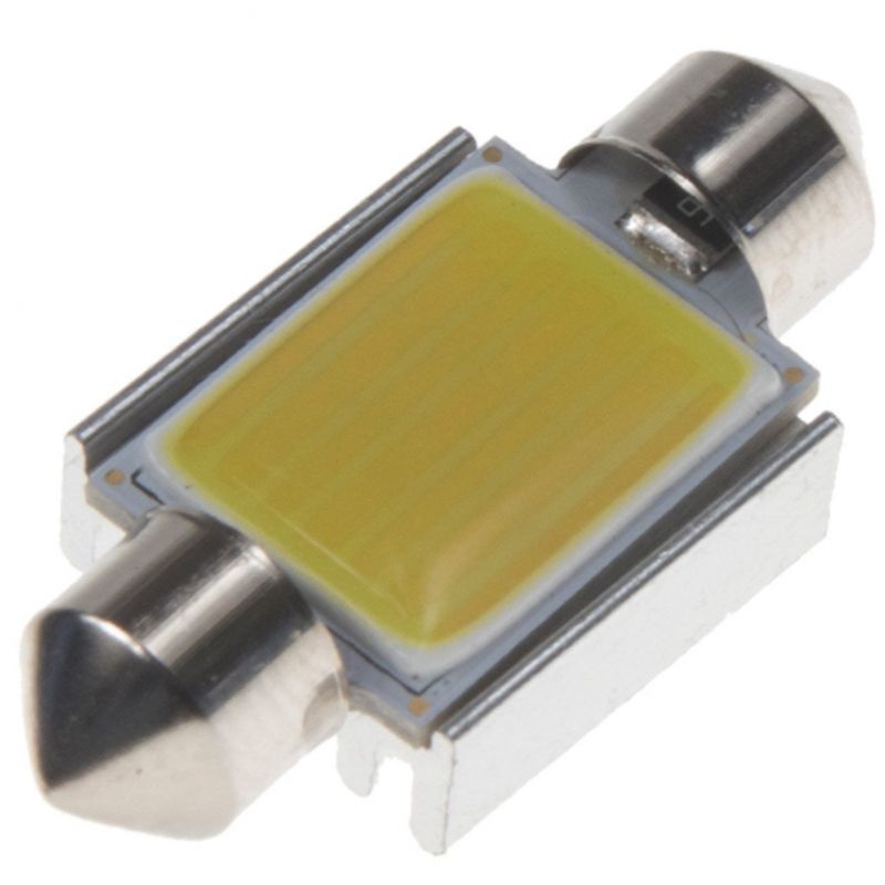 Žárovka LED diodová COB Chip-on-Board 12V / sufit 36mm / bílá