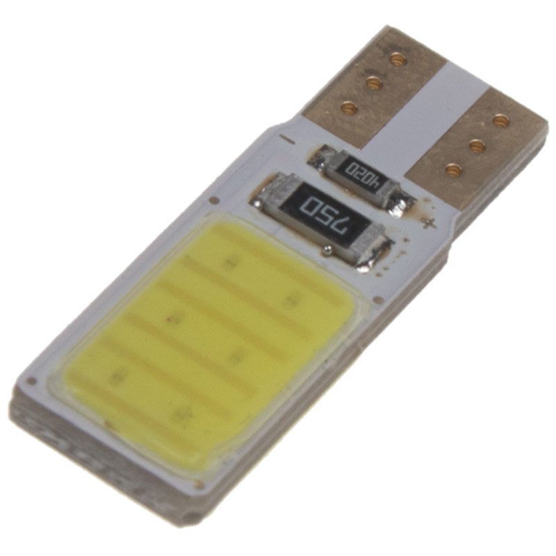 Žárovka LED diodová COB Chip-on-Board 12V / T10 / bílá