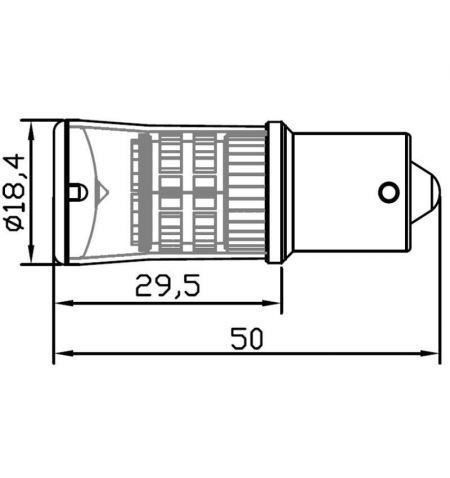 Žárovka LED diodová 12-24V / BA15S / bílá / 48x SMD LED 1W | Filson Store