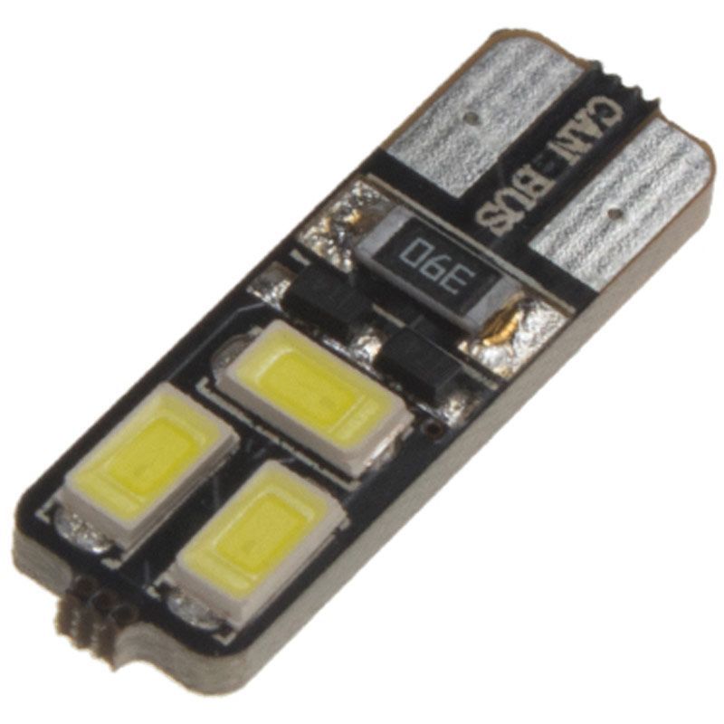 Žárovka LED diodová 12V / T10 / bílá / 6x 5730SMD LED