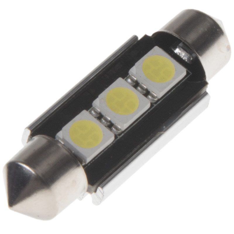 Žárovka LED diodová 12V / sufit 39mm / bílá / 3x 3 5050SMD LED