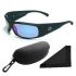 Brýle sluneční Polarized 77 - obroučky černé / skla modrá zrcadlová / polarizační skla / pouzdro a utěrka | Filson Store
