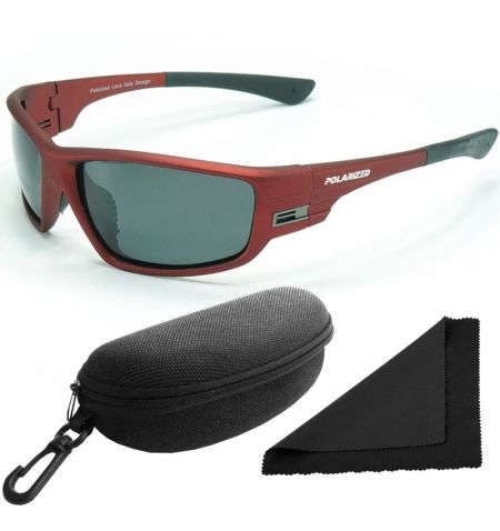 Brýle sluneční Polarized 96 - obroučky červené / skla tmavá / polarizační skla / pouzdro a utěrka | Filson Store